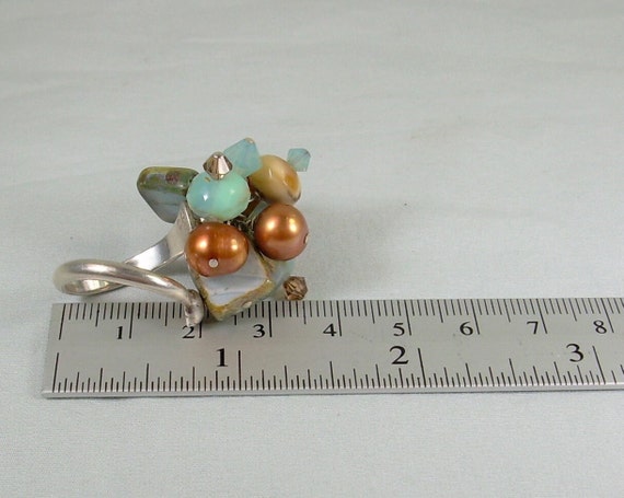 13.3g STERLING CHA CHA Wrap Bypass Ring-Vintage 9… - image 6