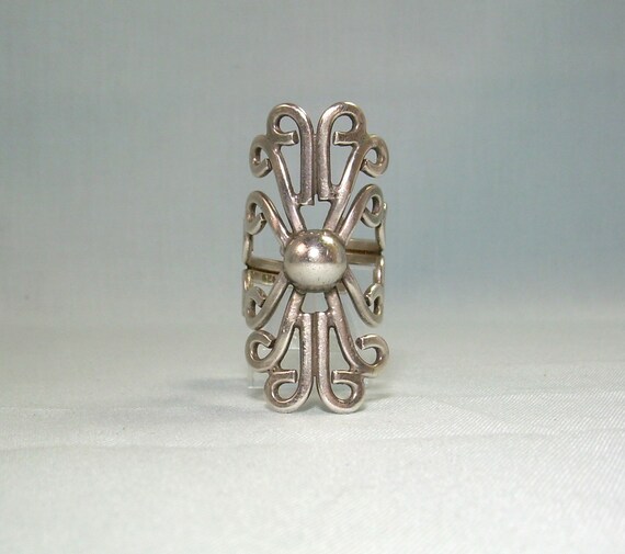 9.1g STERLING SCROLLS Ring Adjustable-Vintage 925… - image 10