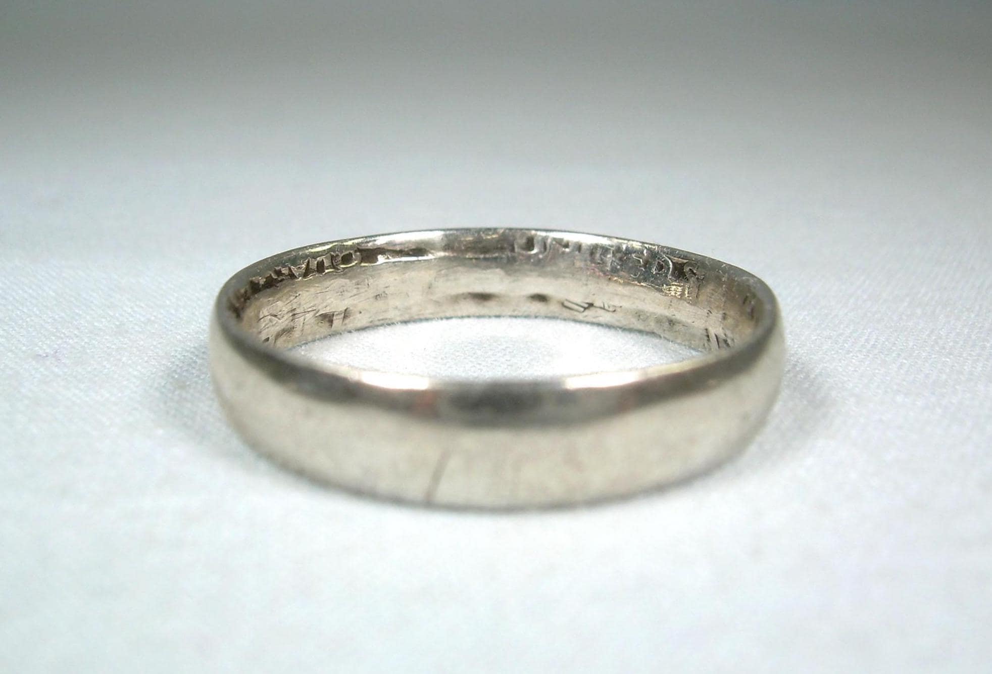900 SILVER 1939 Us Quarter Coin Band Ring Size 8-1/2 Vintage
