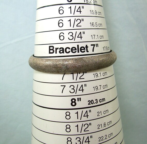 STERLING FROSTED Bangle Bracelet-Vintage 925 Silv… - image 7
