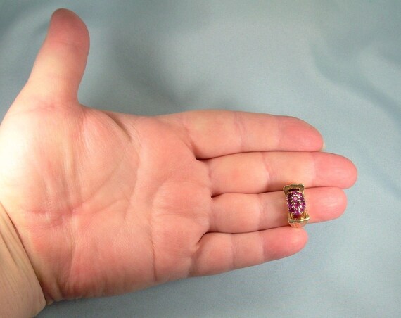 6.6g 14K RUBY CLUSTER Ring Sz 6-1/2 to 6-3/4 Vint… - image 9