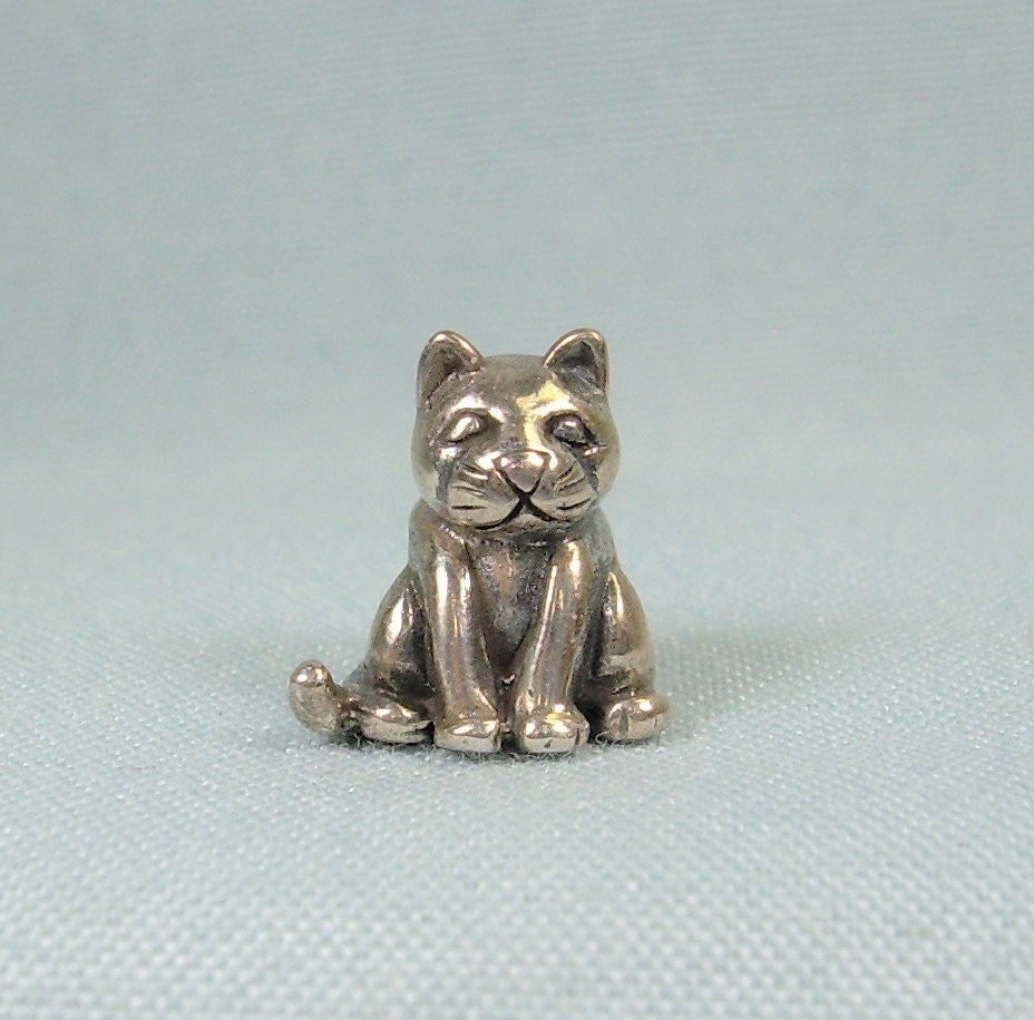 Sterling Silver Cute Lovely Kitty Cat Kitten Bead for European Charm Bracelet Sterling Silver Cute Lovely Kitty Cat Kitten Bead for European Charm Bracelet