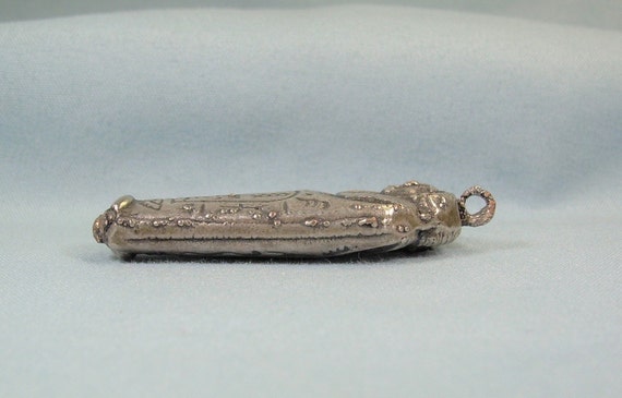 SARCOPHAGUS Pendant Charm-Vintage Silvered Copper… - image 6