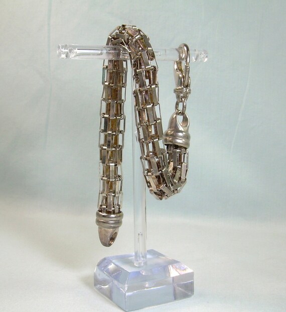 9" STERLING TUBULAR Chain Bracelet-Vintage Italy … - image 3