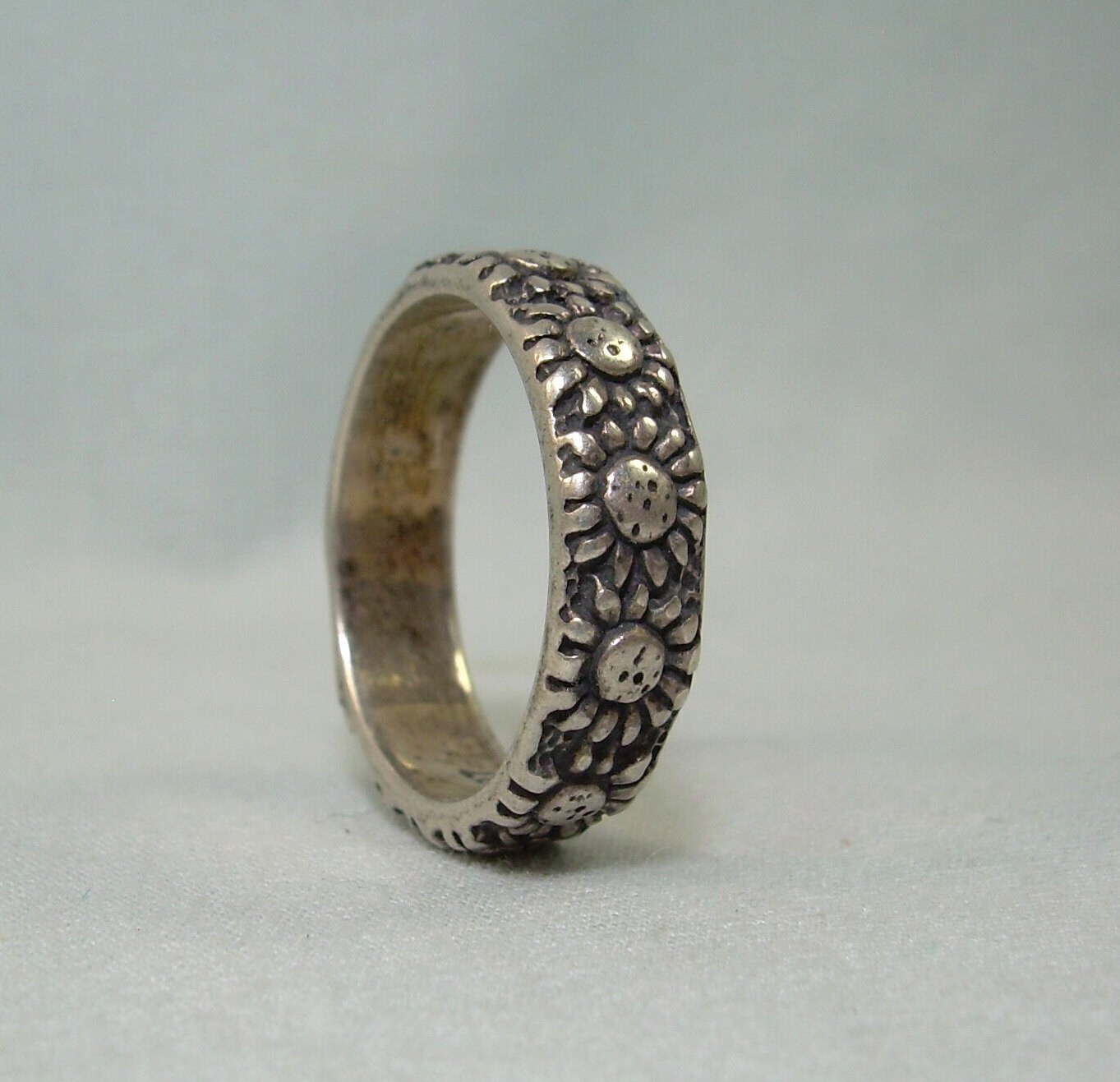 STERLING FLOWERS Ring-vintage 925 Silver-wwj 97 Waldeck