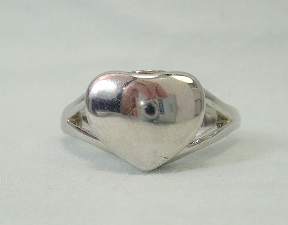 HEART ASH URN Locket Ring Size 10-Vintage Tarnish… - image 2