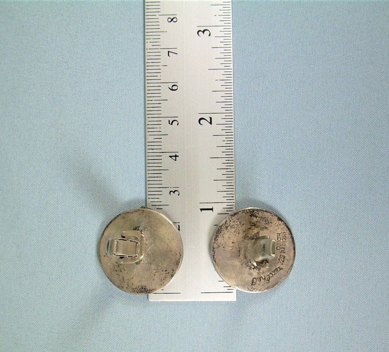STERLING MEXICO BIRD Cufflinks Cuff Links-Vintage 925 Silver Overlay-Brown Wood-Cheo Hallmark-South America Spirit Sky Deity Condor Parrot