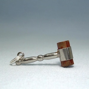 STERLING KLOPFEN AUF HOLZ Charm Anhänger-Vintage 925 Silber-Shaman Talisman Amulett Schutz Zauber Charme-Wärter ab das Böse Fluch-Viel Glück Glück