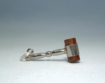 STERLING KNOCK On WOOD Charm Pendant-Vintage 925 Silver-Shaman Talisman Amulet Protection Spells Charm-Ward Off Evil Curse-Good Luck Lucky