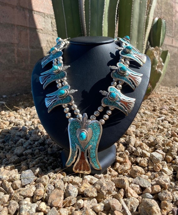 STERLING NAVAJO PEYOTE Bird Squash 