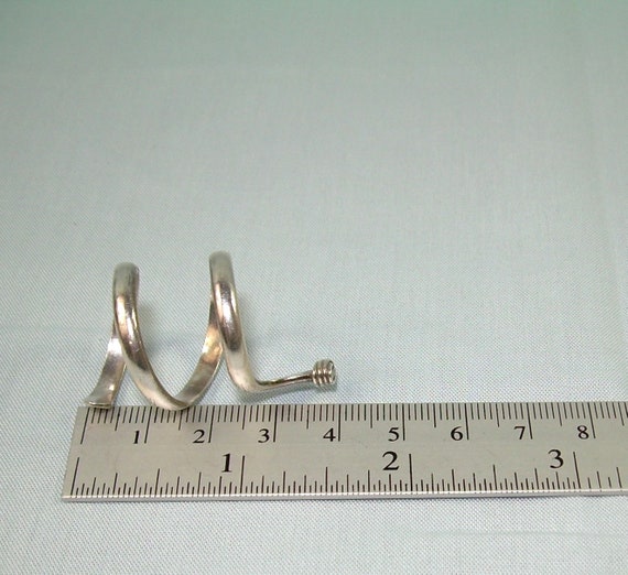 STERLING COILED SPRING Wrap Bypass Band Ring-Vint… - image 7