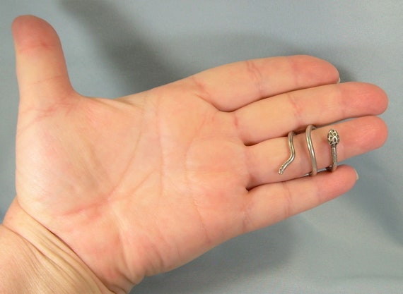 STERLING COILED SNAKE Adjustable Wrap Bypass Ring… - image 10