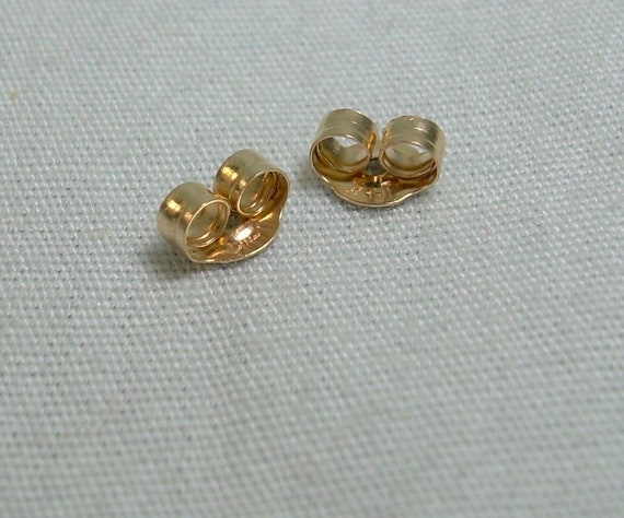14K TINY DOLPHINS Post Studs Earrings-Vintage .4g… - image 5