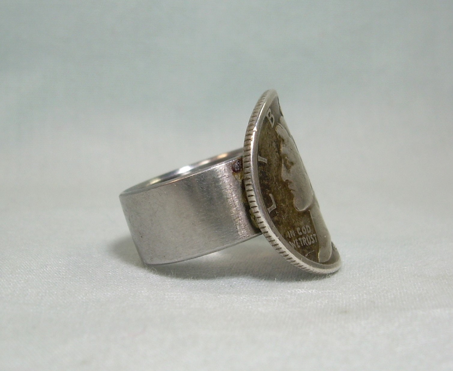 Daime Rind 900 SILVER 1944 US Mercury Winged Liberty Dime Coin Ring Size 3-3/4 ...