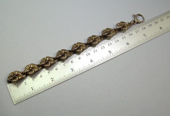 7-1/2" STERLING ELECTROFORM FLOWERS Bracelet-Vint… - image 13