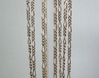 Vintage Italy Diamond Cut Figaro Link Chain Necklace - Etsy
