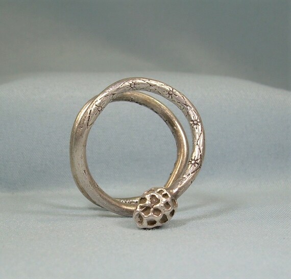 STERLING COILED SNAKE Adjustable Wrap Bypass Ring… - image 6