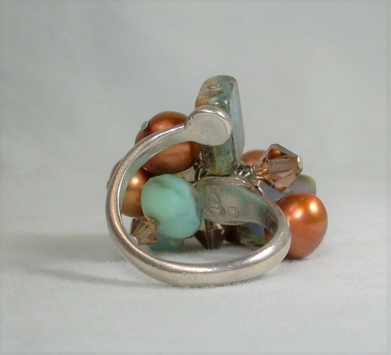 13.3g STERLING CHA CHA Wrap Bypass Ring-Vintage 9… - image 3