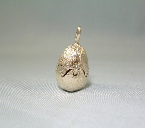 STERLING TYRANNOSAURUS DINOSAUR Egg Charm Pendant… - image 7