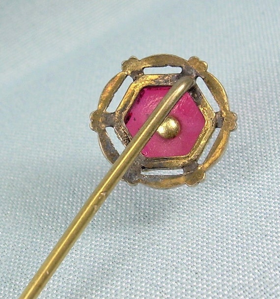 VICTORIAN Stick Pin Brooch-Vintage Antique Gold-J… - image 5