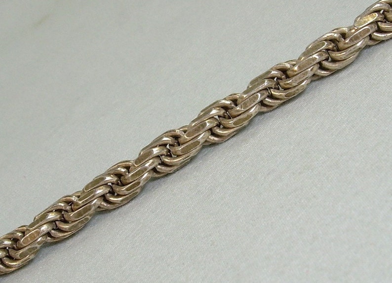 9 STERLING THICK ROPE Chain Bracelet-Vintage 925 Silver-Italy Hallmark-Solid Heavy 22.4g Thick Big Chunky Wide Byzantine Specialty Smooth image 5