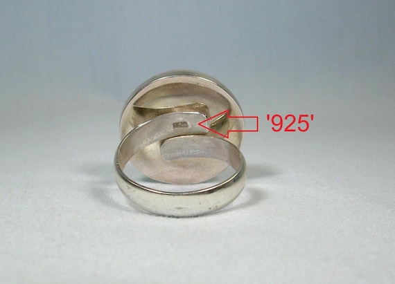 Reserved M-STERLING CELESTIAL FACES Ring Adjustab… - image 6