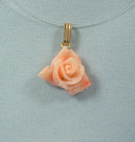 Best Vintage Navajo Solid 14k Gold Natural Pink Coral Native American Necklace Best Vintage Navajo Solid 14k Gold Natural Pink Coral Native American Necklace