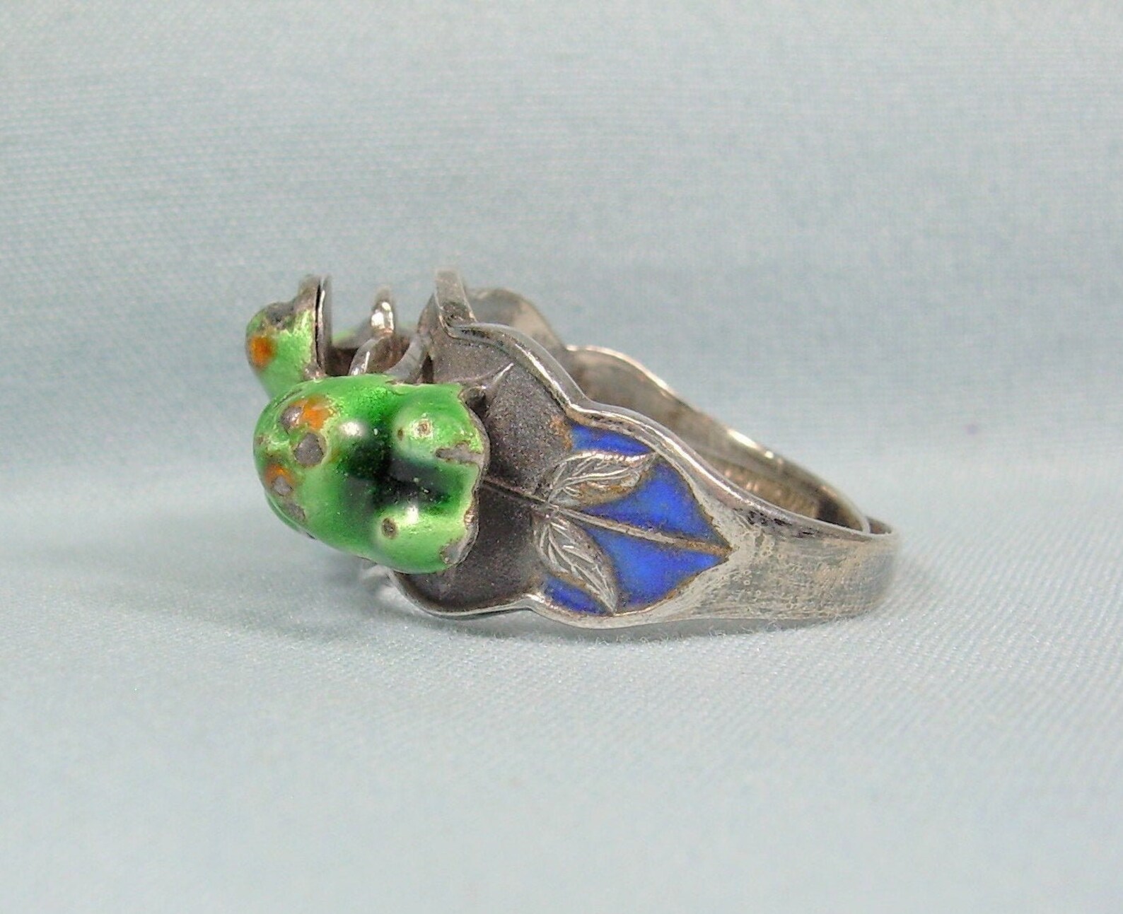 K-KED Red Jade Golden Frog Rings Natural Delicate Jewelry 925 Silver Women Adjustable Ring