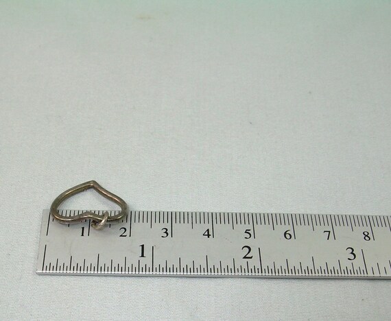 STERLING OPEN HEART Stencil Charm Pendant-Vintage… - image 5