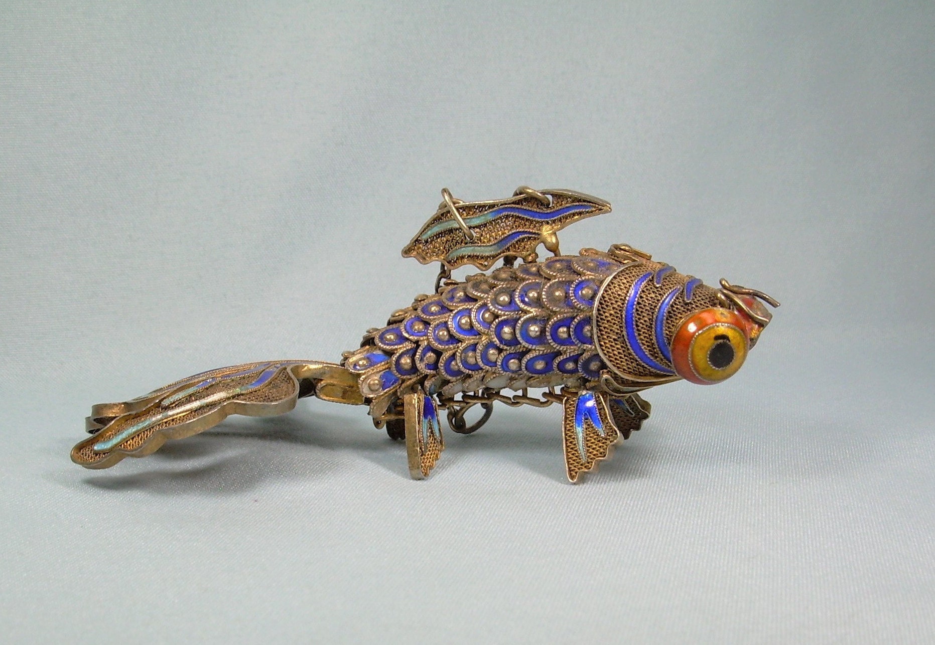 Reserved-sterling KOI FISH Pendant 