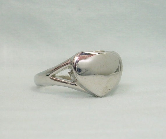 HEART ASH URN Locket Ring Size 10-Vintage Tarnish… - image 6