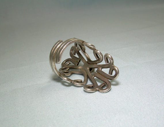 9.1g STERLING SCROLLS Ring Adjustable-Vintage 925… - image 5