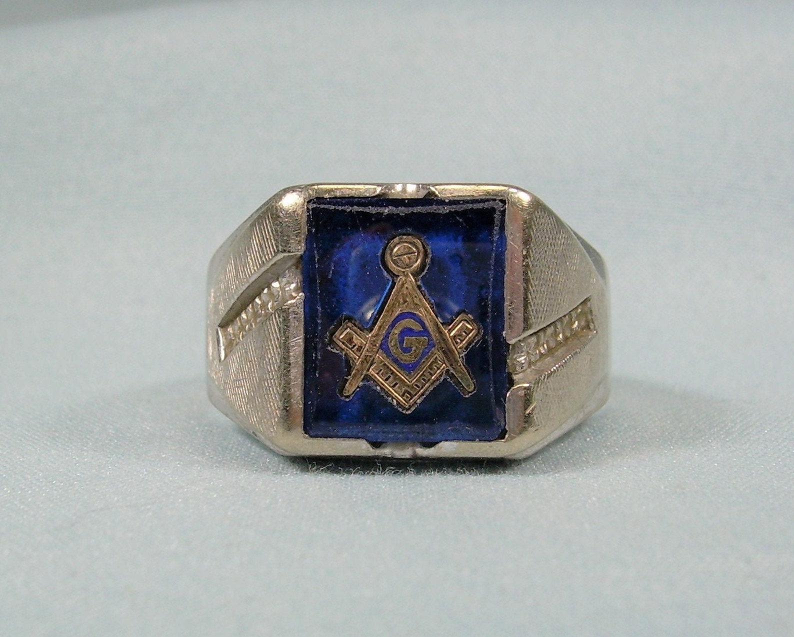 10kt GOLD MASONIC Ring Size 12Vintage Solid 10K 417 AU White Etsy