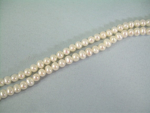 14K WHITE PEARL 18-1/4" Necklace-Vintage 14kt 585… - image 5