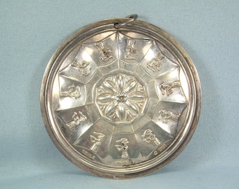 11th In Series-1981 Towle Eleven Pipers Piping Ornament Medallion-Vintage Sterling Silver-12 Days Christmas-Hallmark-No Box-Eleventh