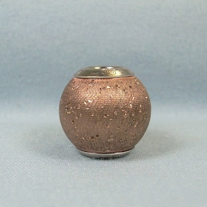 STERLING PERSONA Koyoto Rose Gold Copper Bronze Sands Finish Glitter Ball-European Charm Bead-925-Bracelet Necklace-Slides On-H12120P1-03