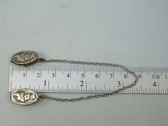 STERLING MARY Had A Little Lamb Chained Bib Clips… - image 9