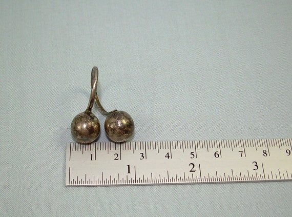 STERLING BIG BALLS Wrap Ring Adjustable-Vintage 9… - image 8