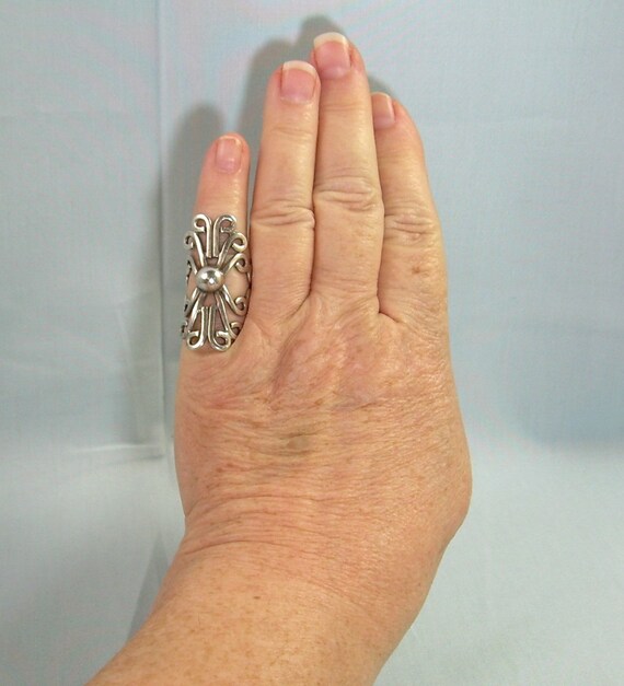 9.1g STERLING SCROLLS Ring Adjustable-Vintage 925… - image 9