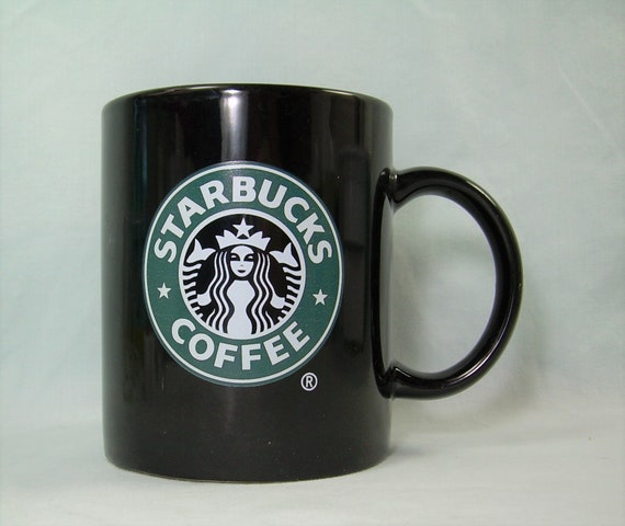 STARBUCKS BLACK Split Tail Green Siren Mermaid Coffee Mug Tea Cup-famous  Seattle WA Washington Coffee Shop-old Logo 1992-2011 - Etsy