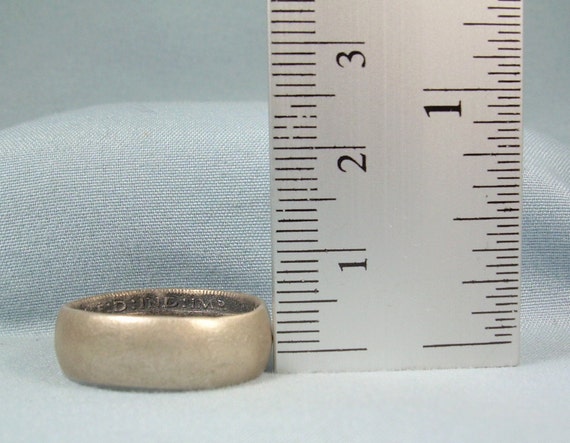 STERLING AUSTRALIAN Florin Coin Wide Band Ring Sz… - image 8