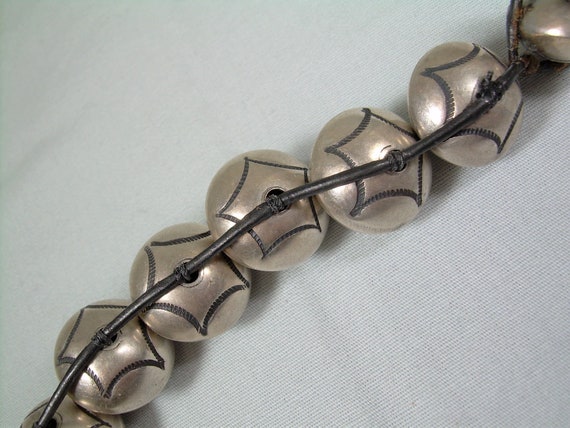 STERLING NATIVE BEADS Bracelet-Vintage 925 Silver… - image 9