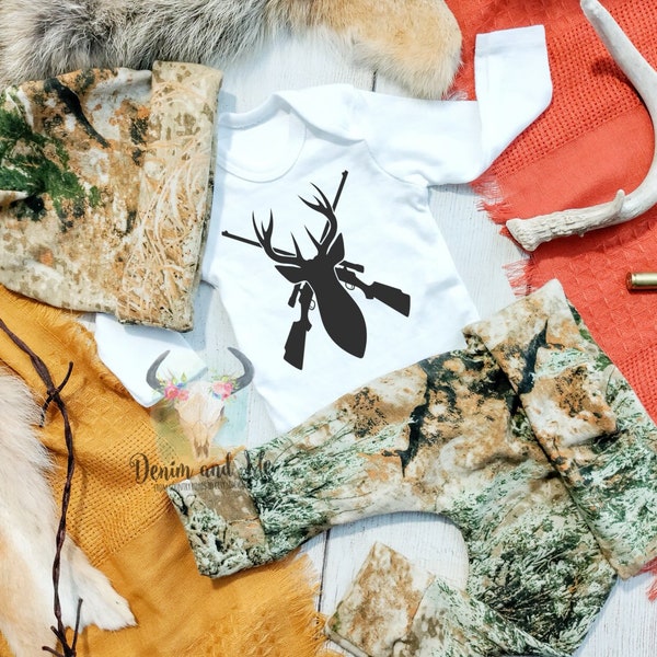 Baby Boy Camo Hunting Gift Set- Newborn Hunting Baby Boy Camo Coming Home Outfit, Camo Baby Nursery Baby Shower