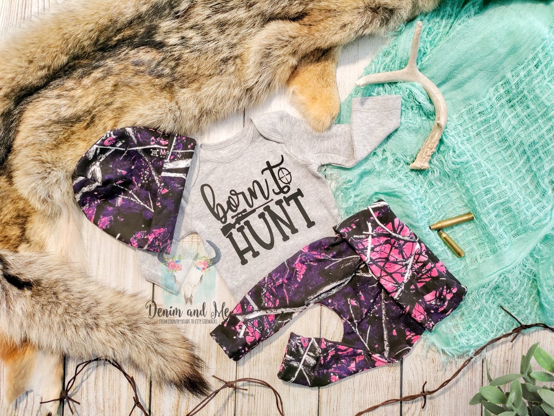 Baby Girl Camo Deer Gift Set, Baby Girl Hunting Themed Baby Girl