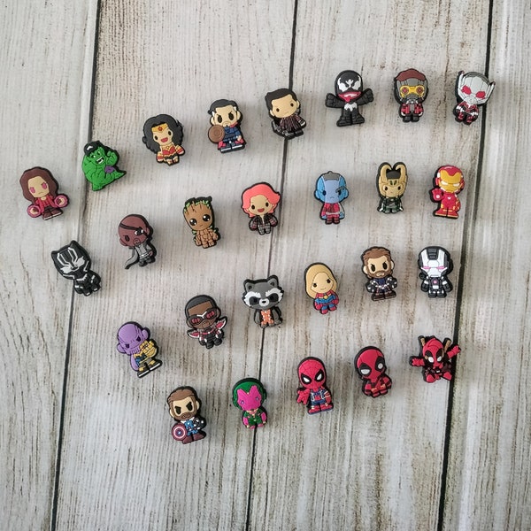 Character Movie Charms, Superhero Shoe Charms, Character Shoes, Super hero Charms, Kid Shoe Charms, Croc Charms