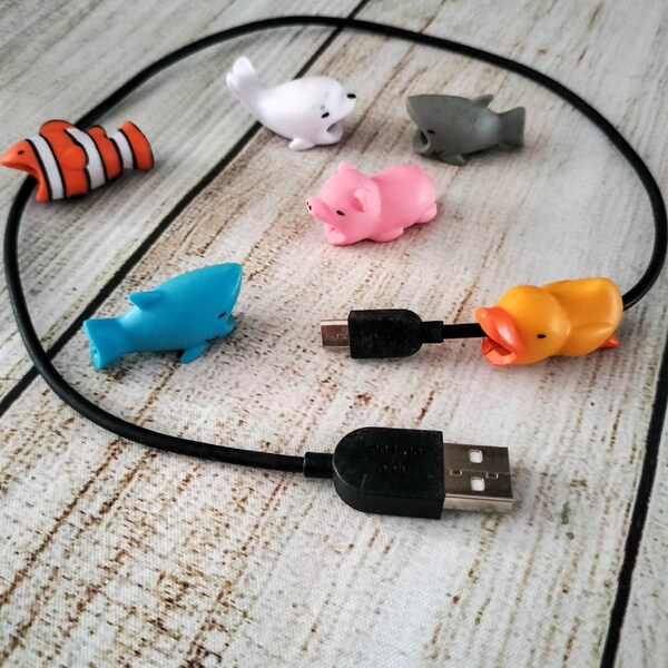Phone cord holders, cord holders, animal cord holders, cord identifiers, fun phone gifts for family,