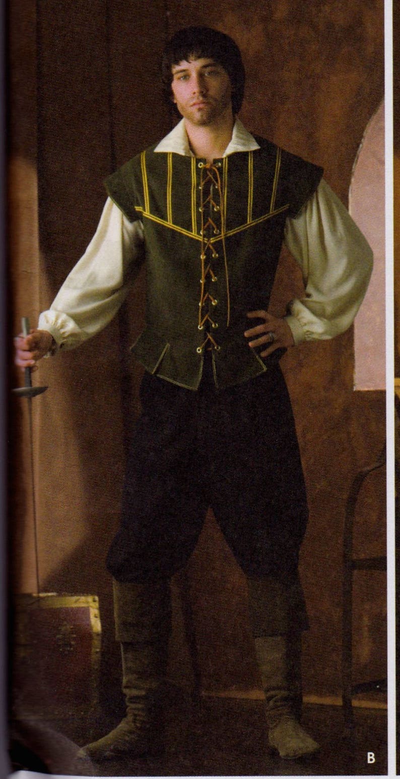 4059 Simplicity Men's Renaissance Costumes Sewing Pattern Etsy