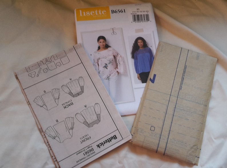 B6561 Butterick Top Sewing Pattern Sizes 14-22 Easy | Etsy