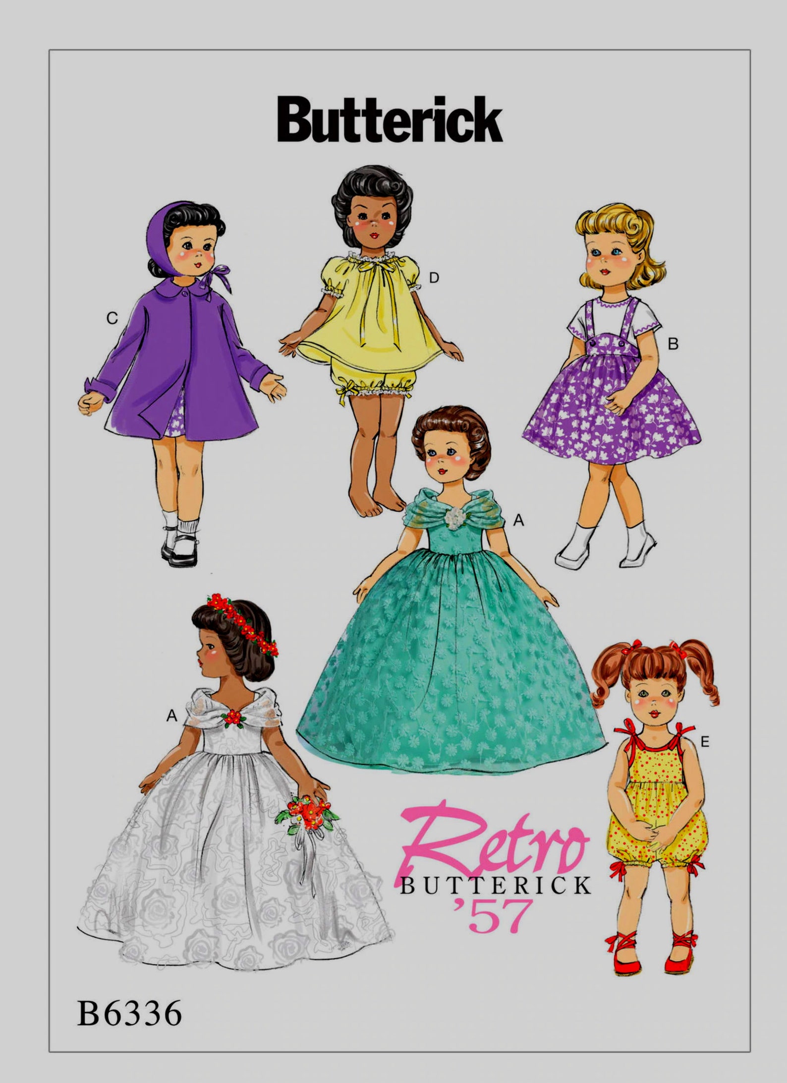 B6336 Butterick 18 Doll Clothes Sewing Pattern 1957 Etsy