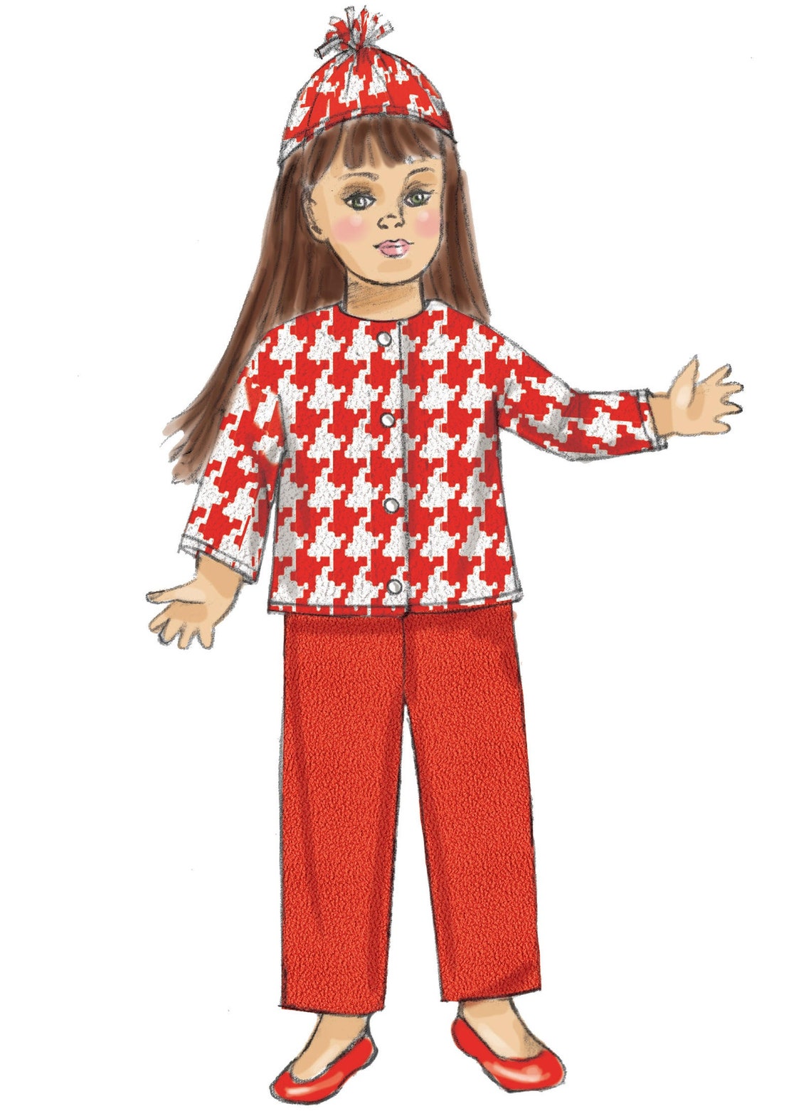 M7370 McCall's 18 Retro Doll Clothes Sewing Pattern Etsy